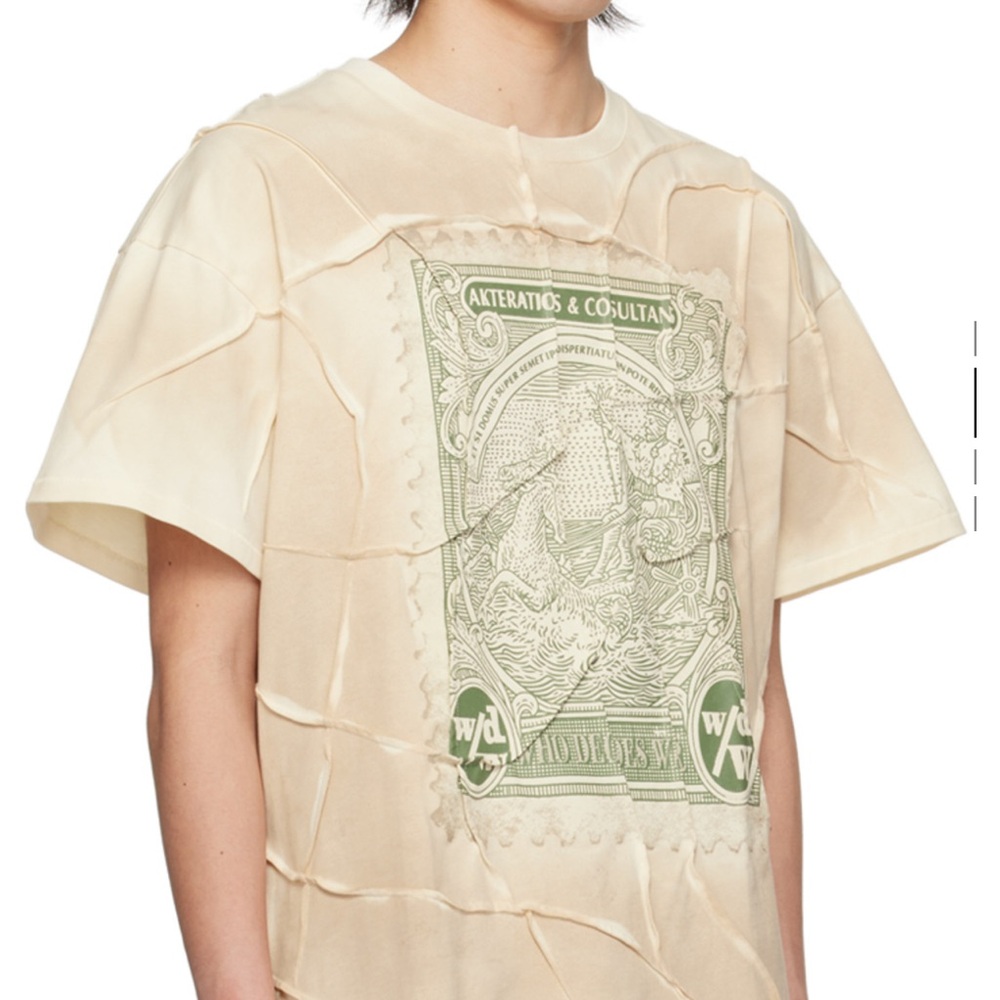 Artistic Beige Graphic Tee